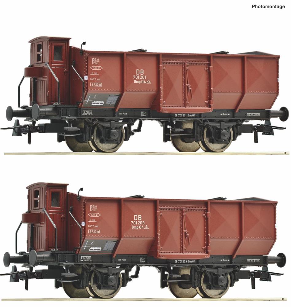 2tlg. Set offene Güterwagen