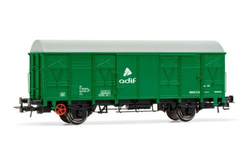 ADIF, 2-achs. ged. Güterwagen, Typ ORE, grün, Ep.VI