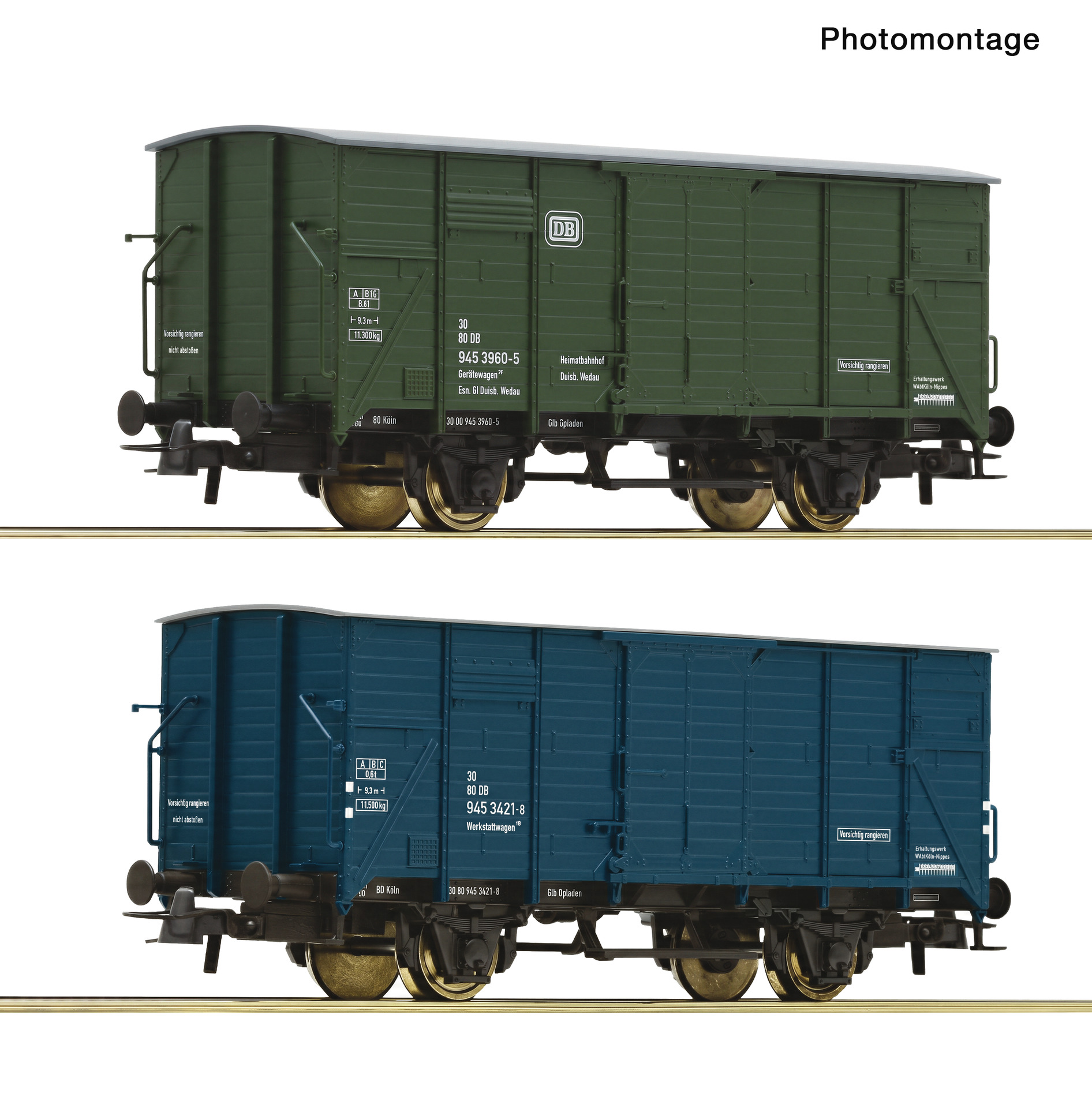 2er Set gedeckte Güterwagen G10 DB