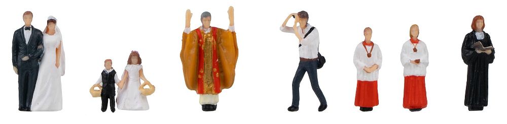 Brautpaar mit Pfarrer H0 Brautpaar mit Pfarrer H0