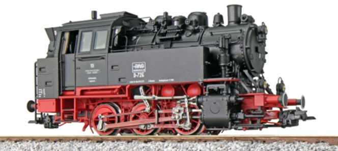 Dampflok, H0, BR80, D-726 RAG, Schwarz, Ep IV, Vorbildzustan