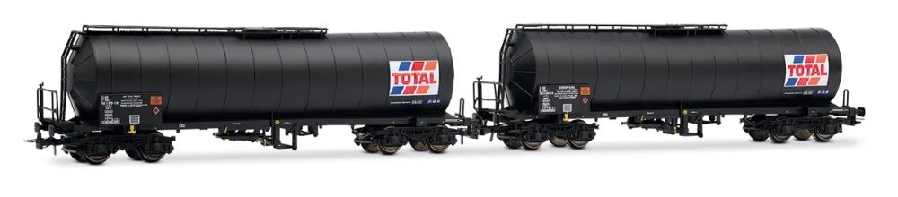 SNCF, 2-tlg. Set 4-achs. Isolierkesselwagen „TOTAL France“,