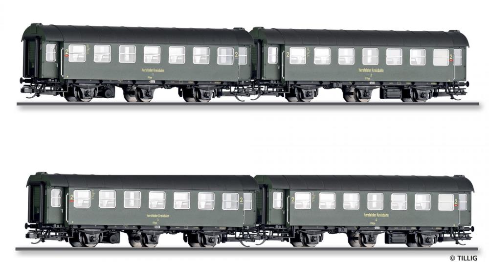 Reisezugwagenset der Hersfelder Kreisbahn, bestehend aus zwe