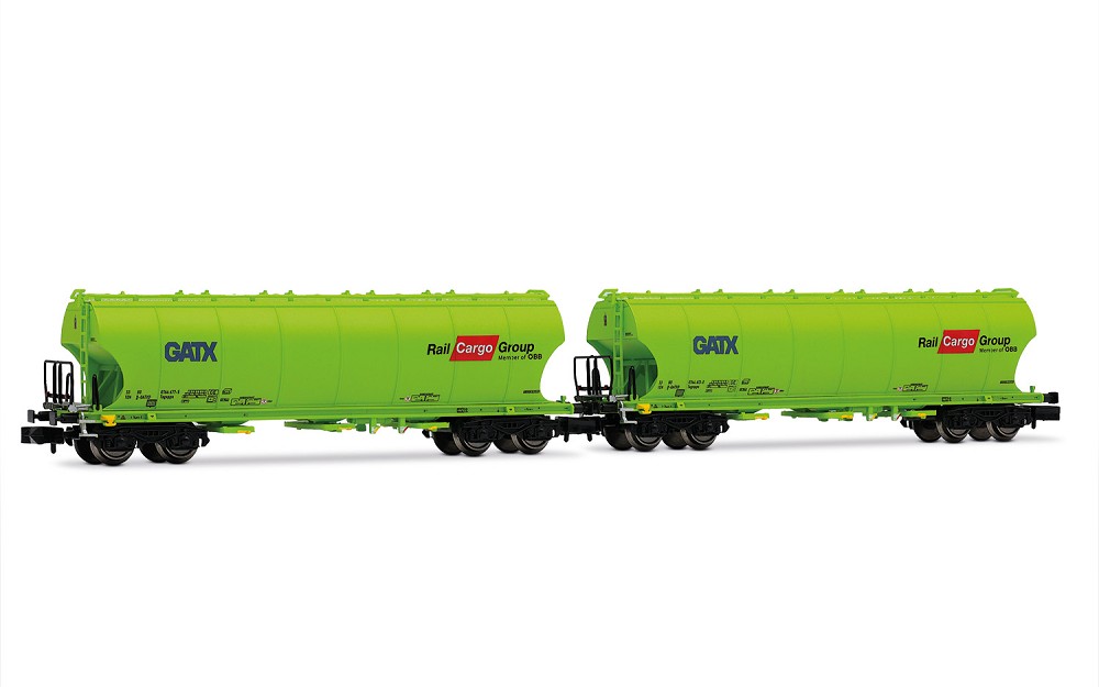GATX, 2-tlg. Set 4-achs. Getreidesilowagen „RAIL CARGO GROUP