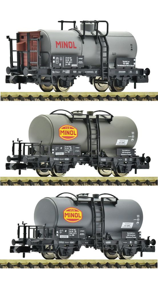 3er Set Kesselwagen DR Minol