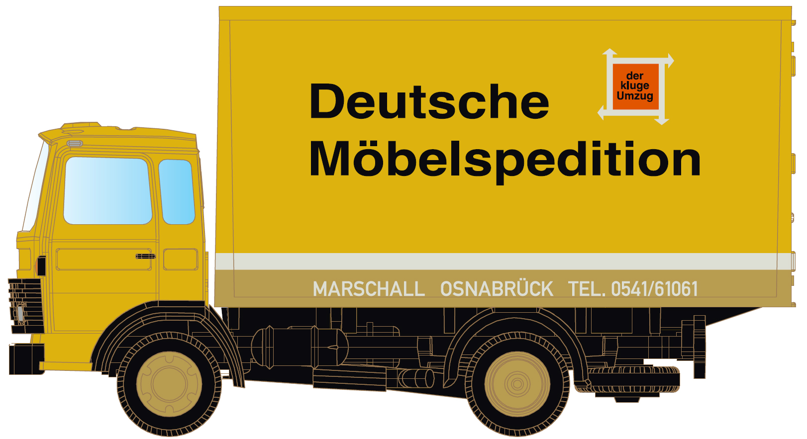 Magirus MK 130M8 mit Koffer - Deutsche Möbelspedition