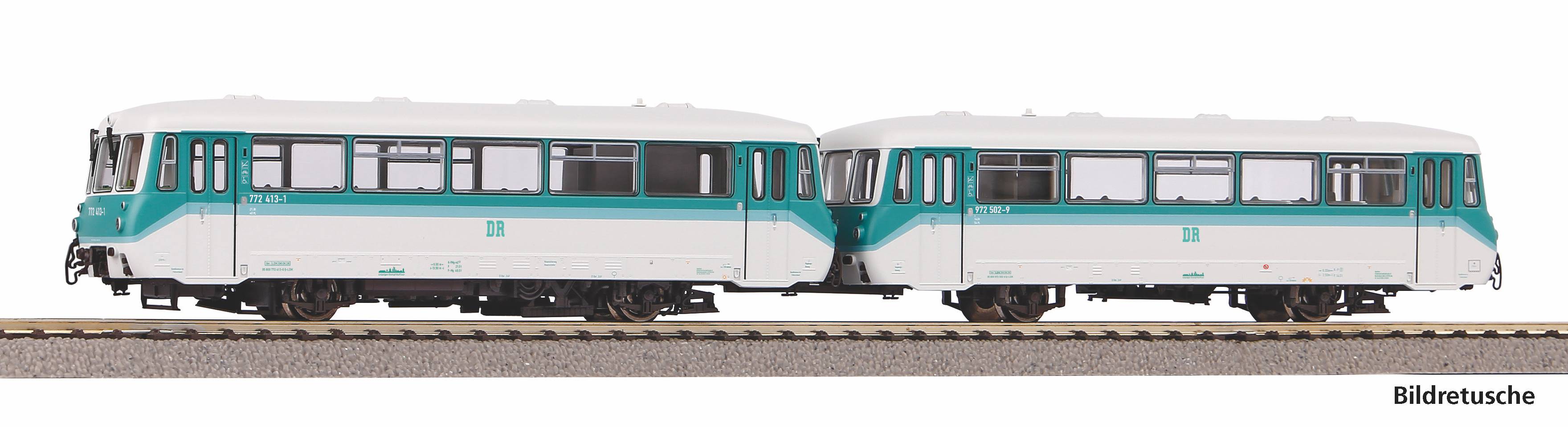 D-Triebwg. BR 772 + Steuerwg. Mintgrün DR IV + DSS PluX22