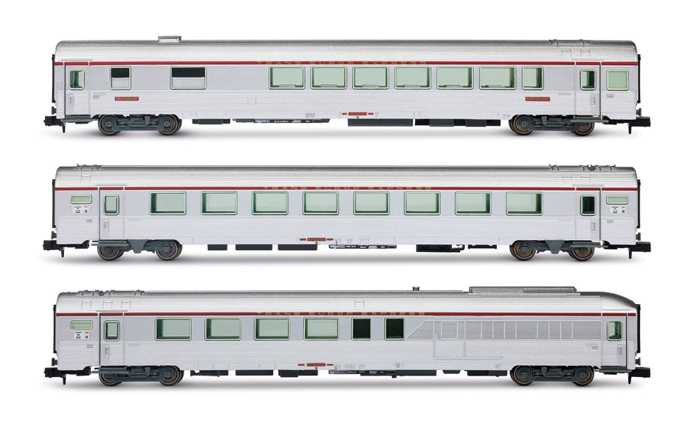 SNCF, 3-tlg. Set TEE-Wagen „Mistral“, Nizza - Paris, bestehe