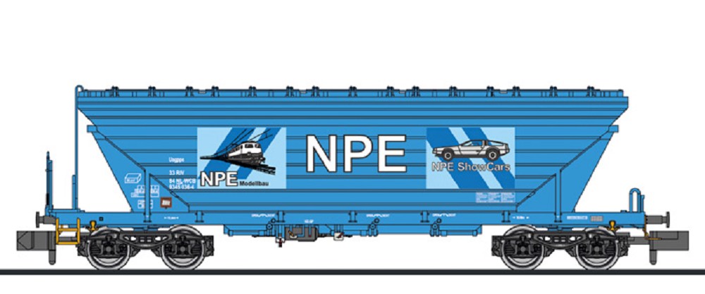 Getreidetransportw. Uagpps, "NPE", NL, hellblau, Ep.VI