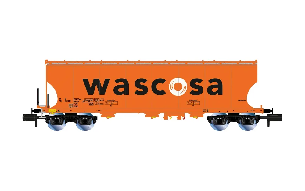 D-WASCO, 4-achs. Getreidesilowagen mit runden Seitenwänden,
