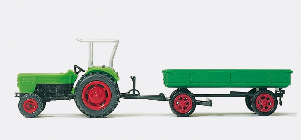 Ackerschlepper DEUTZ D 62 06 mit Anhänger. Fertigmodell