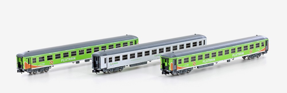 Flixtrain Set 4 3er Set Personenwagen Bimz 264, Ep.VI