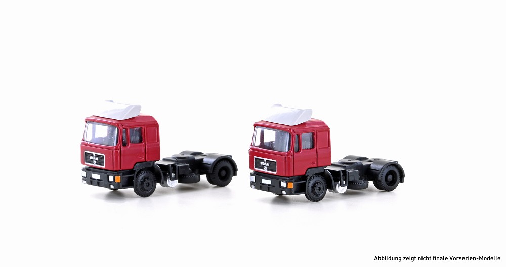 2er Set MAN F90 SZM, 2-achsig, rot