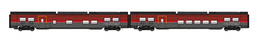 2ER SET RAILJET WAGEN DANI ÖBB, EP.VI, AC