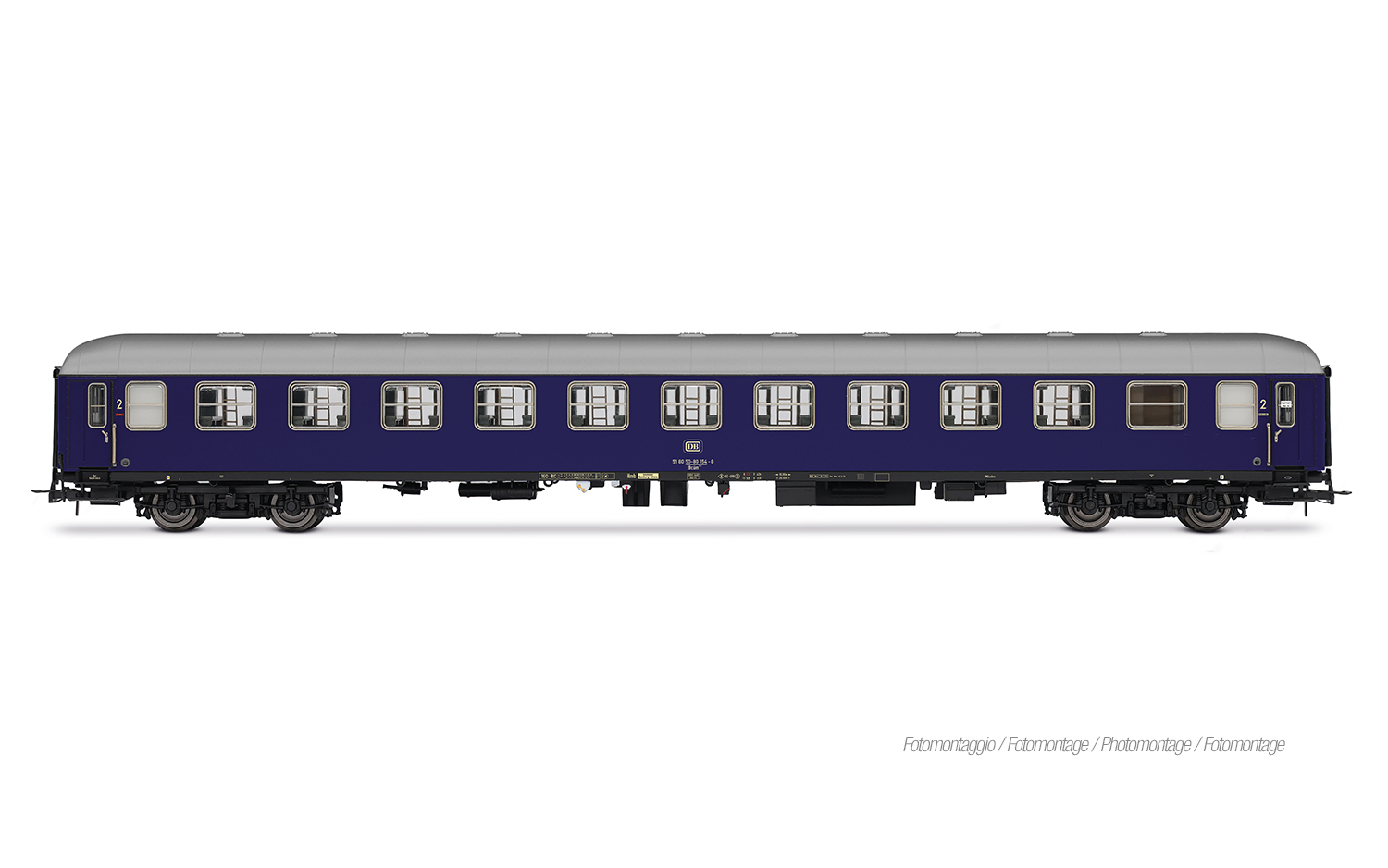 DB, 2-tlg. Set Liegewagen Bcm 243, blaue Farbgebung