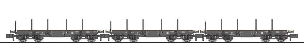 3-tlg. Set, 4-achs. Schwerlastwagen, SSy Köln, DRB, Ep.II