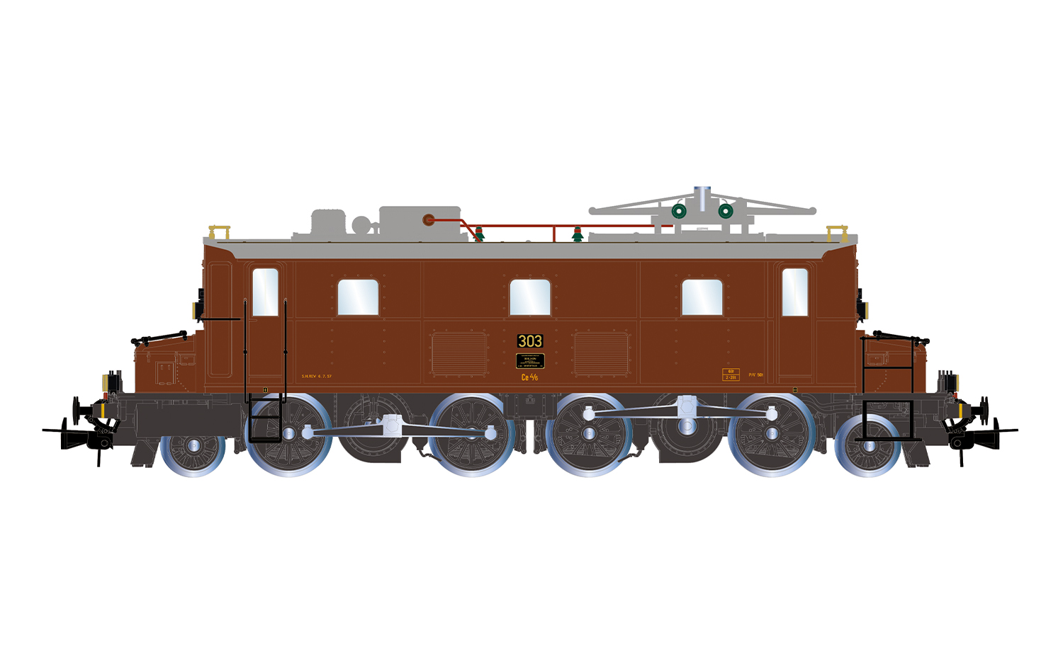 BLS Ce 4/6 303 Bauzustand um 1970, mit Multiprotokoll-Soundd