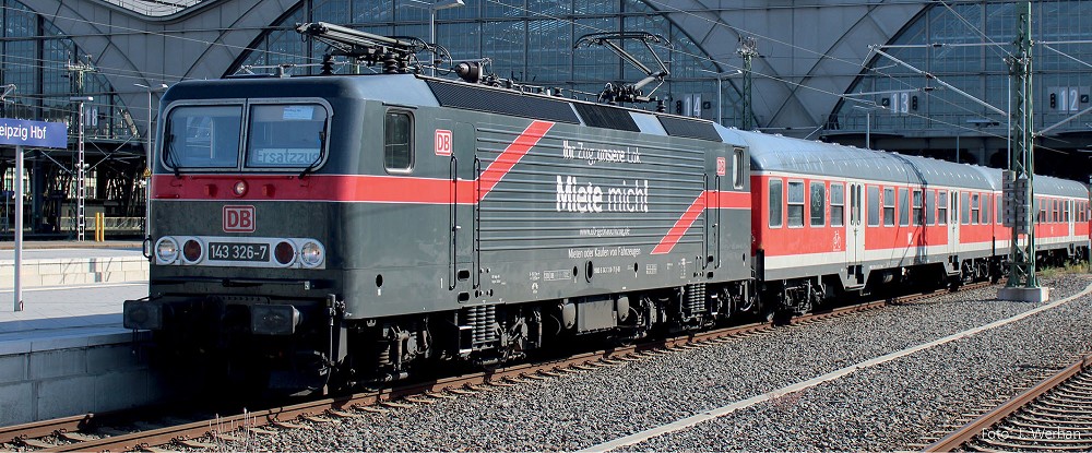 Elektrolokomotive „Miete mich“ der DB AG
