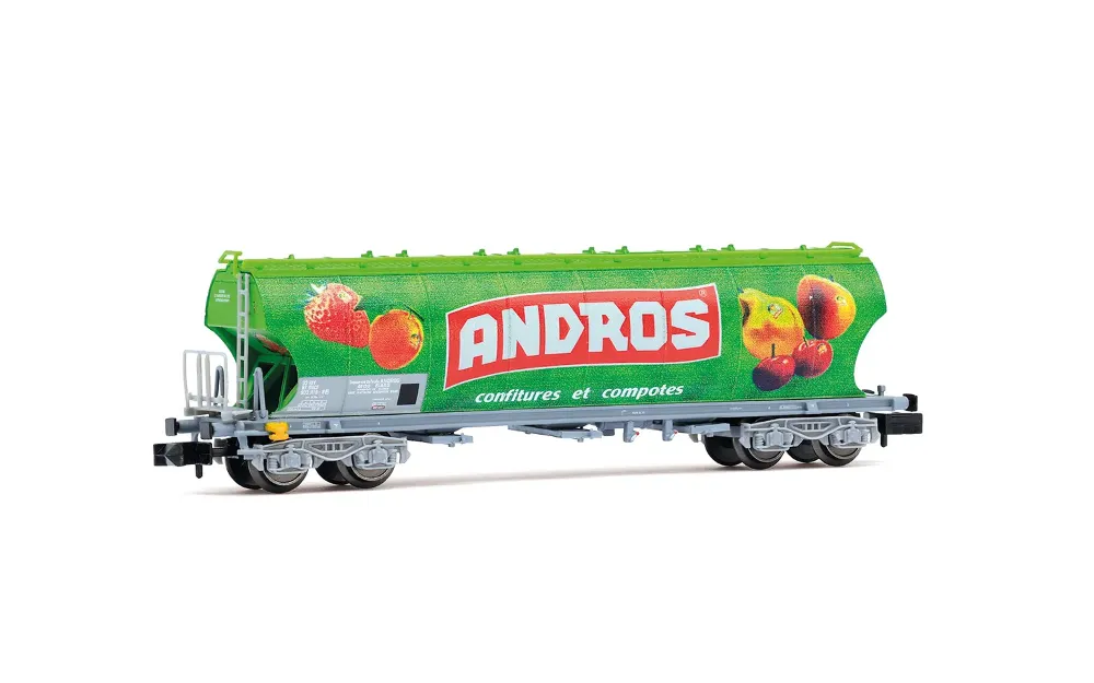 SNCF, 4-achs. Zuckersilowagen, „Andros“, grüne Farbgebung
