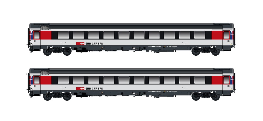 2er Set Personenwagen Bpm, 2.Kl. (UIC Z1) SBB, Ep.VI