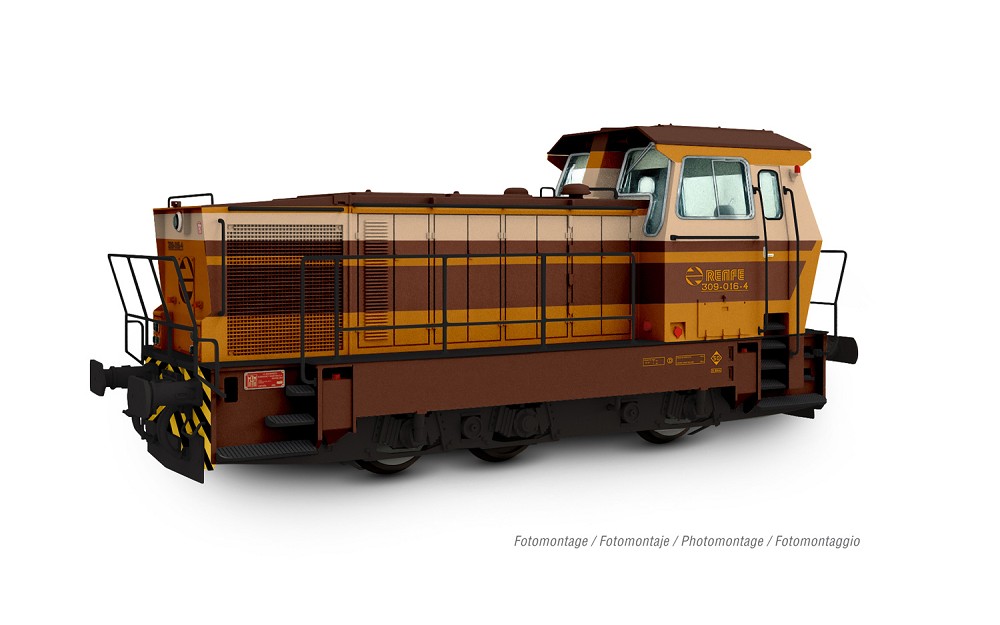 RENFE, Diesel-Rangierlokomotive 309 in „Estrella"-Lackierung