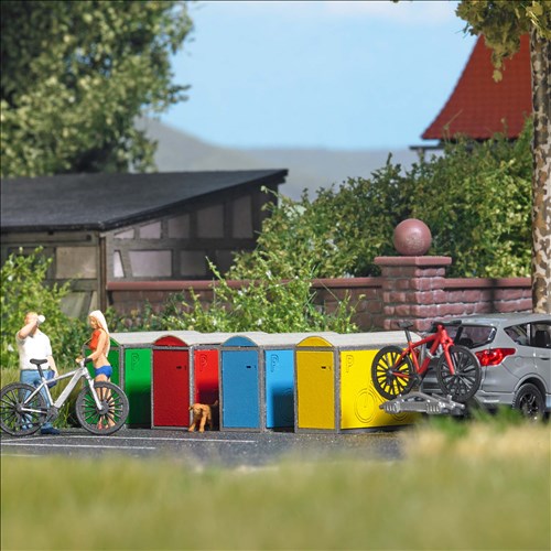 4 Fahrradboxen H0