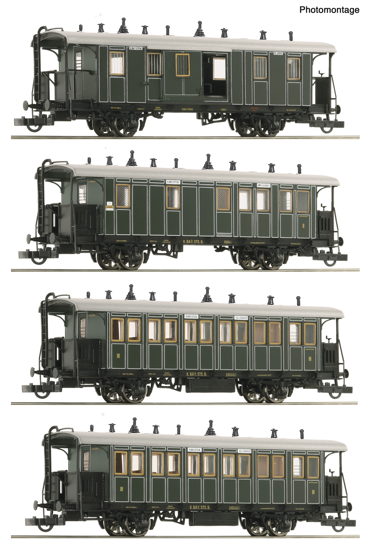 4er Set Personenzug Kbaystb