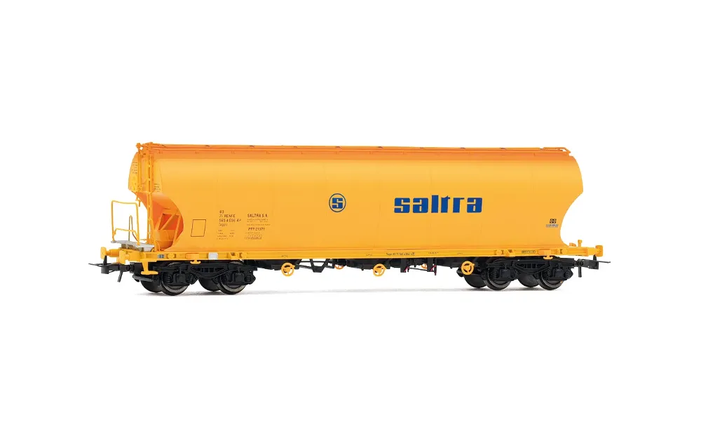 RENFE, 4-achs. Getreidesilowagen „Saltra“, gelb mit blauem L
