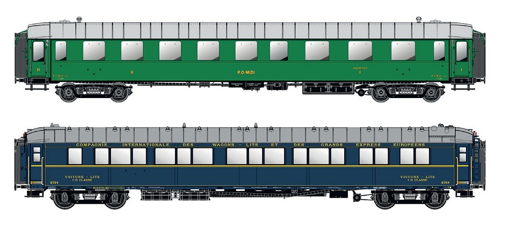 2er Set Personenwagen S2+OCEM CIWL/PO Midi, Ep.IIIb, 1935