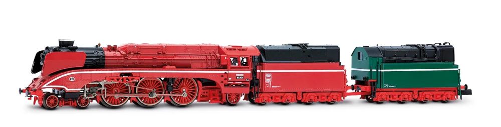 Dampflokomotive 18 201, Öltender, rote Farbgebung mit grünem