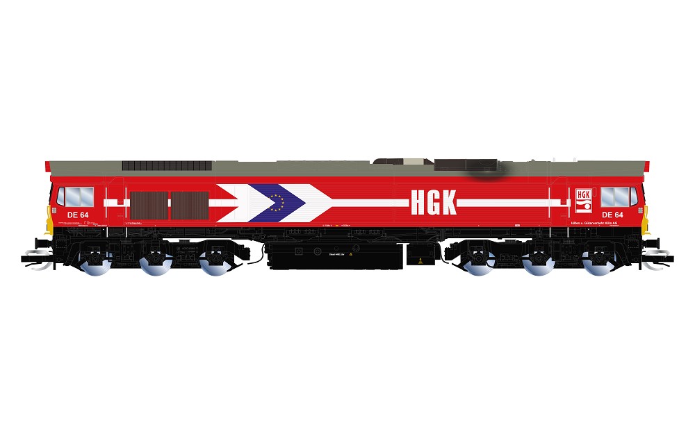 HGK, dieselelektrische Lokomotive Klasse 66, rote Farbgebung