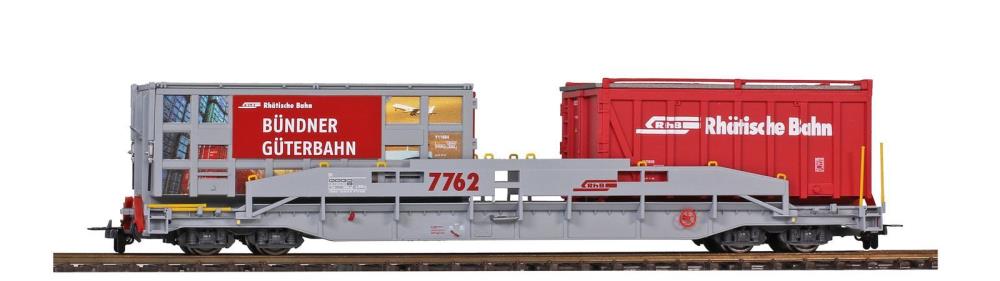 RhB Sl 7762 ACTS-Tragwagen, RhB & Bünder Güterbahn (Hafen)