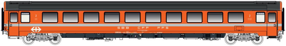 Persoenwagen UIC Z1 Bpm 2.Kl. SBB orange