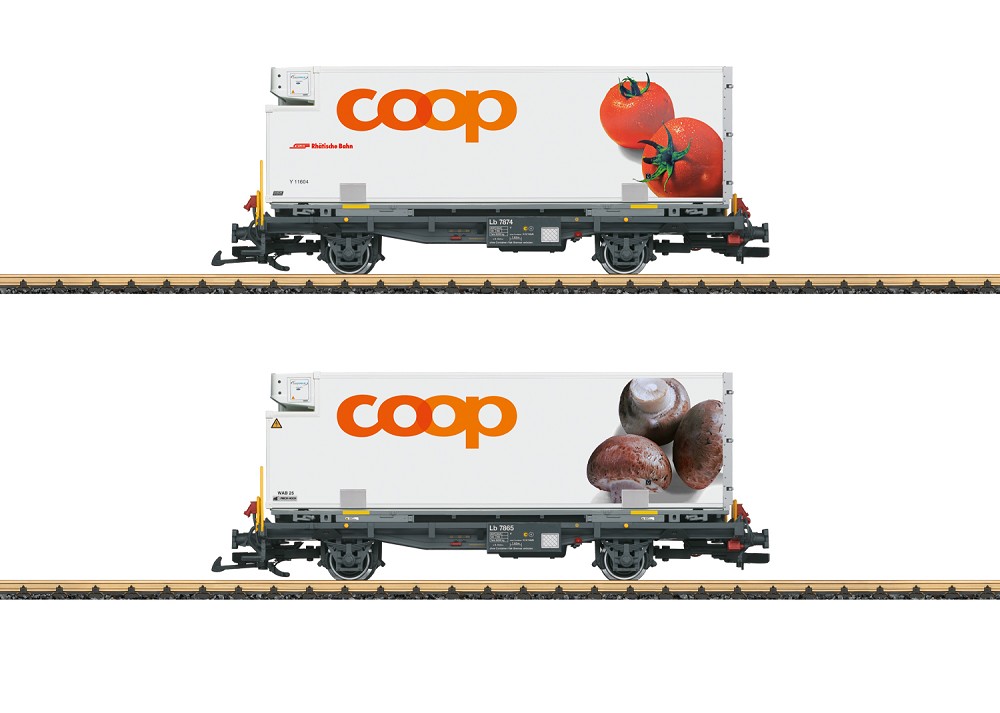 Containerwagen Set COOP RhB