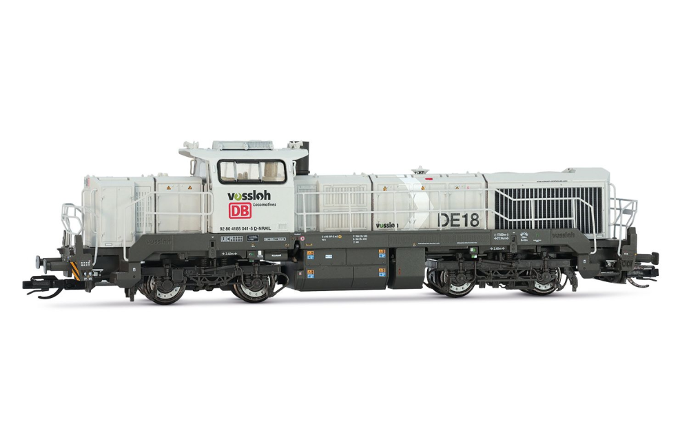 DB/NorthRail, Diesellokomotive Vossloh DE 18, in hellgrauer