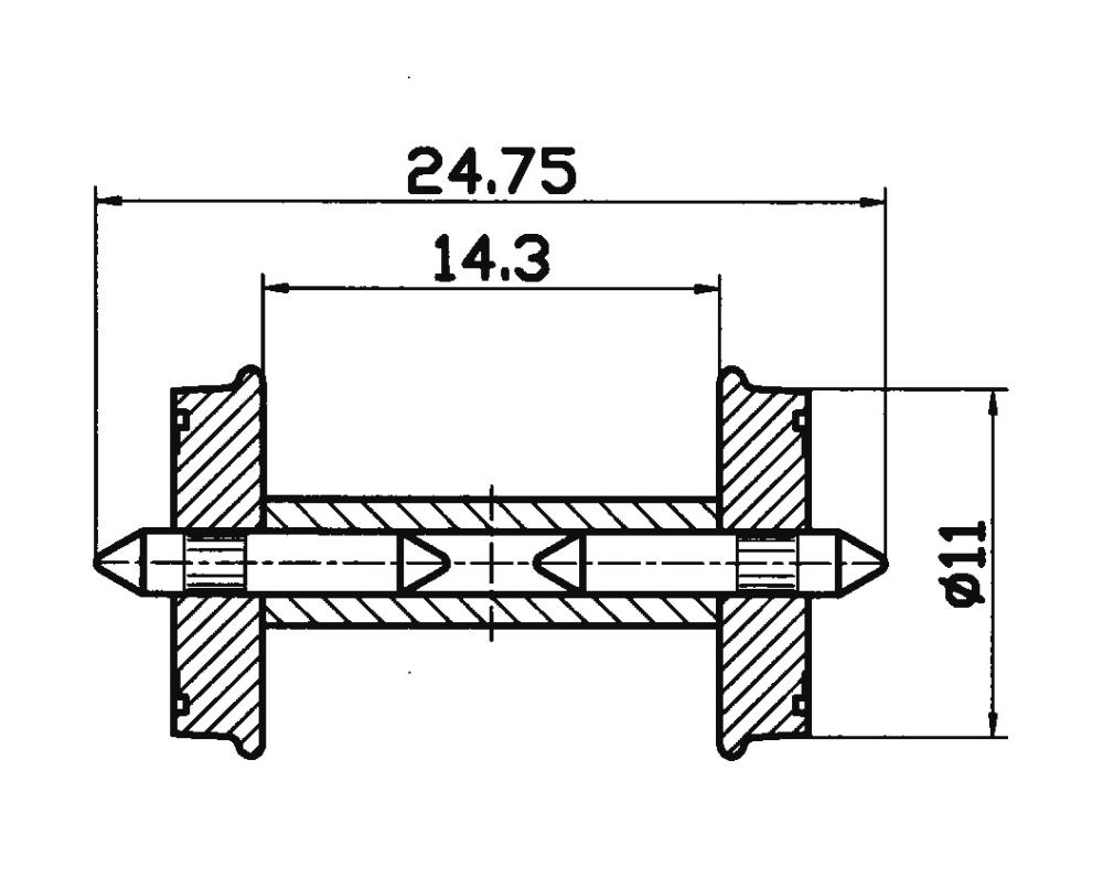 Radsatz RP25 get.Ach.11mm