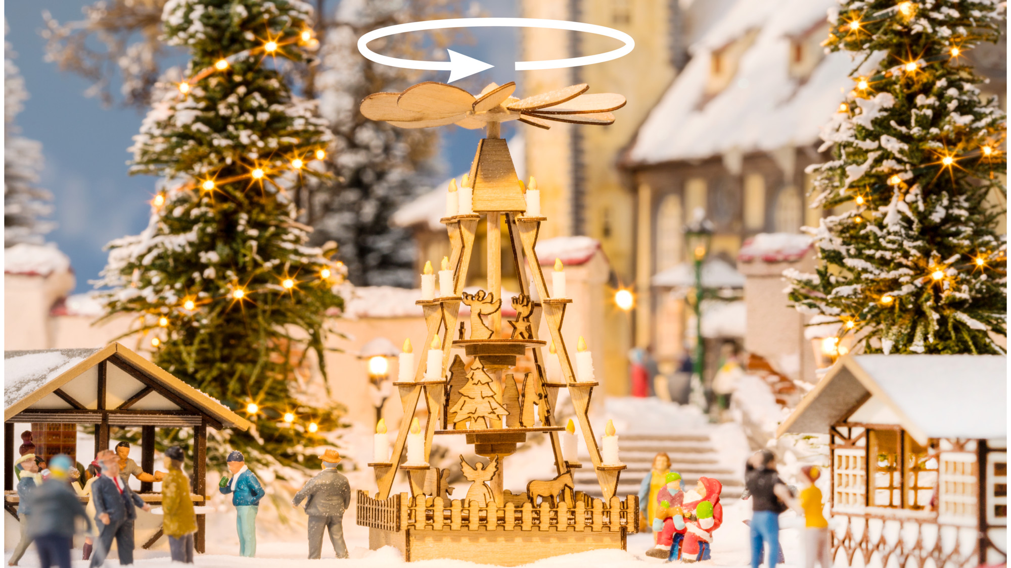micro-motion Weihnachtsmarkt-Pyramide, H0