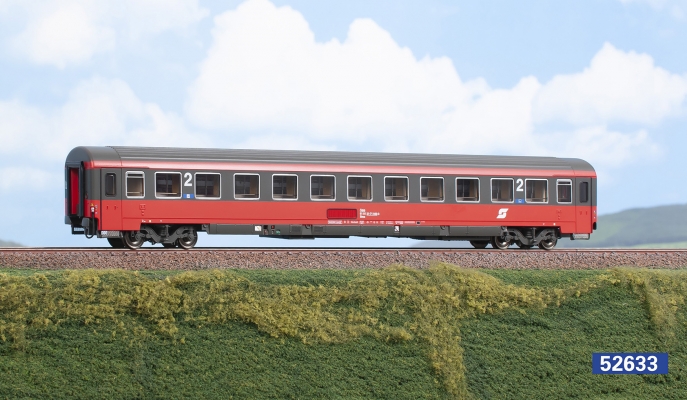 Eurofima 2.Kl. ÖBB, rot/grau