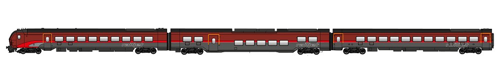 3ER SET RJ WAGEN MIT STEUERWAGEN DANI ÖBB, EP.VI, AC