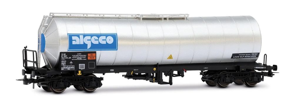 SNCF, 4-achs. Isolierkesselwagen „algeco”, chromsilberne Far