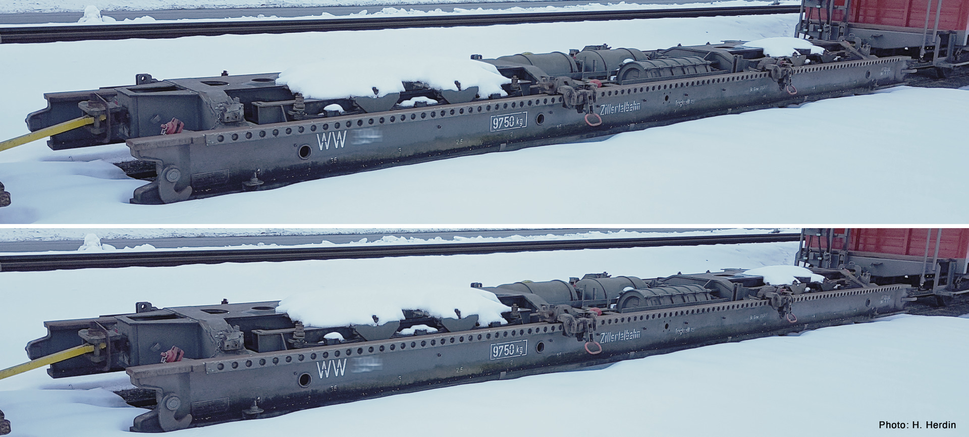 2-tlg. Set: Schmalspur-Rollwagen