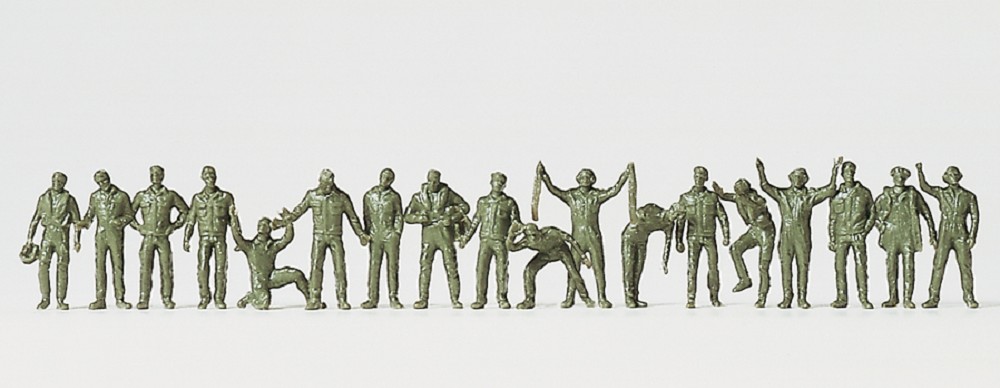 Bundeswehr/Nato. Piloten. Bodenpersonal 18 unbemalte Figuren
