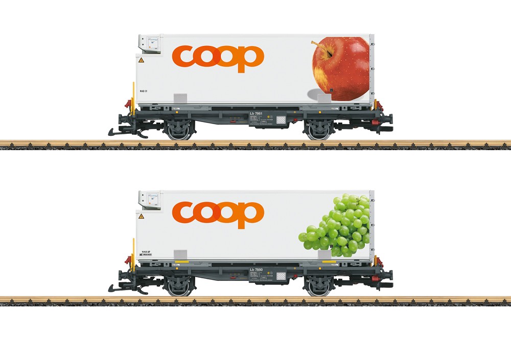 Containerwagen Set COOP RhB