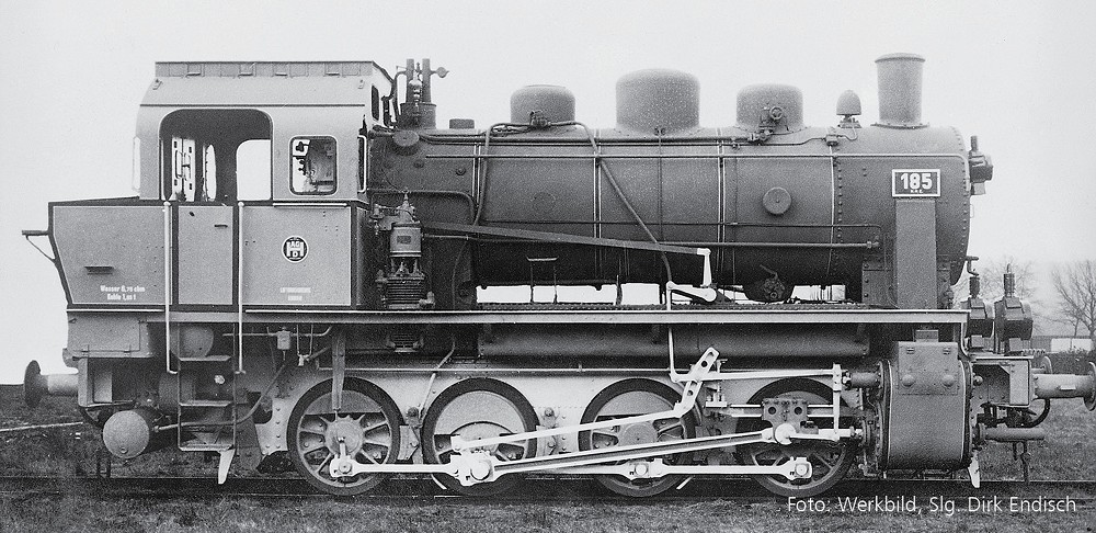 Dampflokomotive Nr. 185 der Halle-Hettstedter Eisenbahn AG