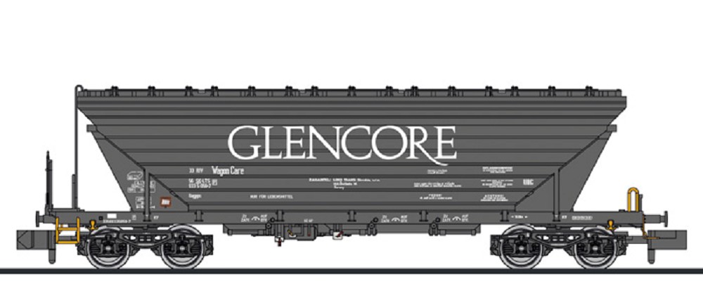 Getreidetransportw. Uagpps, "GLENCORE", SK, schwarz, Ep.V-VI