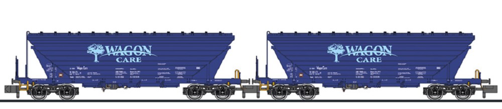 2-tlg. Set, Getreidetransportwg., Uagpps, "Waggon Care", Slo