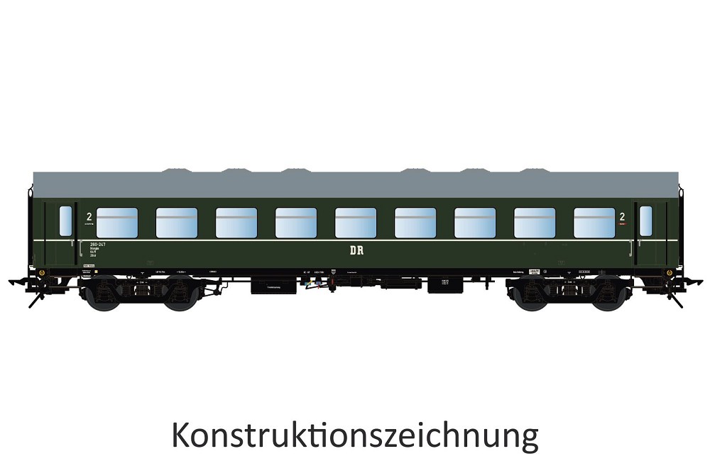 Reko-Wagen B4mgl, 2.Kl, DR, Epoche 3, Betr.-Nr.260-247