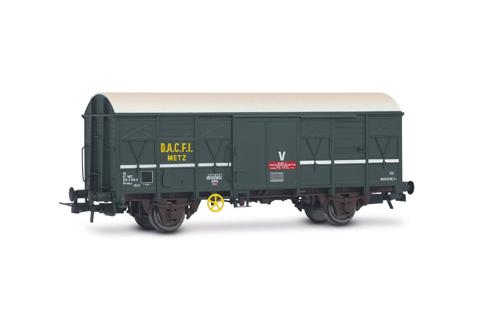 SNCF, 2-achs. Gedeckter Wagen G4 „D.A.C.F.I.“ Metz, grüne Fa