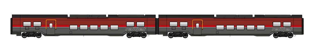 2ER SET RAILJET WAGEN DANI ÖBB, EP.VI