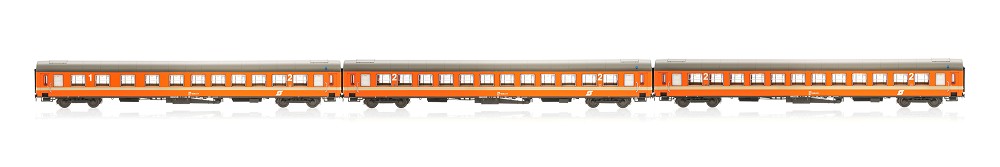 N  3 tlg UIC-X 2x2 Kl..1x 1/2Kl. orange